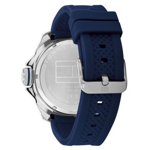 Correa de silicona azul del reloj Tommy Hilfiger