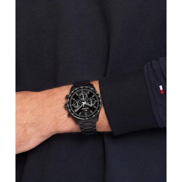 Reloj Tommy Hilfiger Hampton 1792280 - detalle puesto en la muñeca