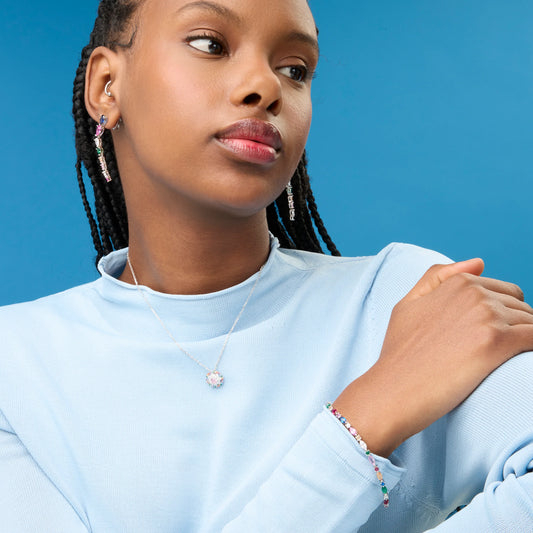 Pulsera de Plata de Ley 925 y Circonita Multicolor acabada en rodio - Zoela