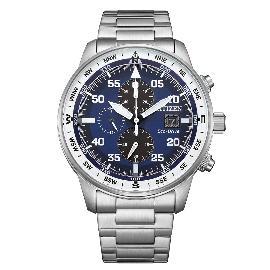 Reloj Citizen Eco Drive Aviator Crono CA0880-58L