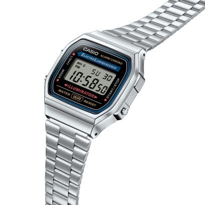Casio A168WA-1YES - vista en perspectiva