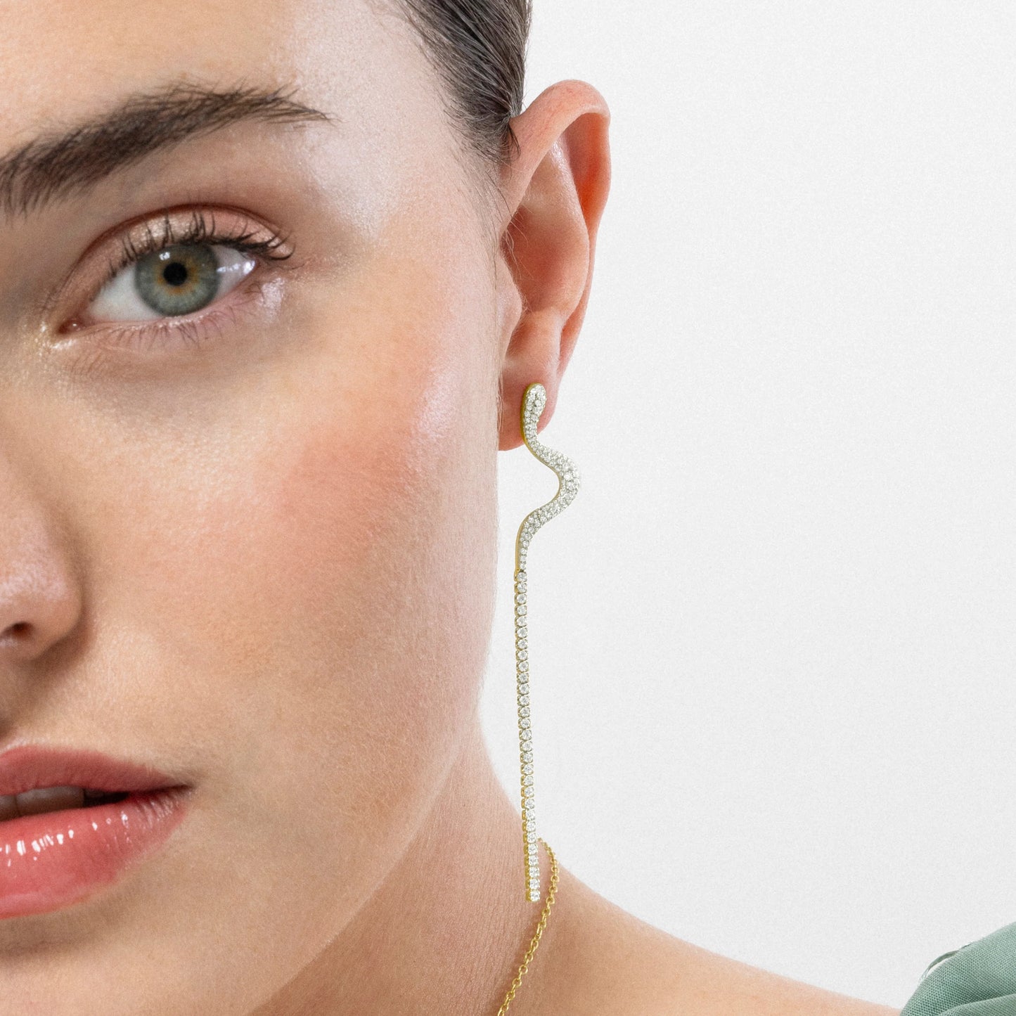 Pendientes de Plata de Ley 925 y Circonita Brillante acabados en oro amarillo de 18k - Tallax