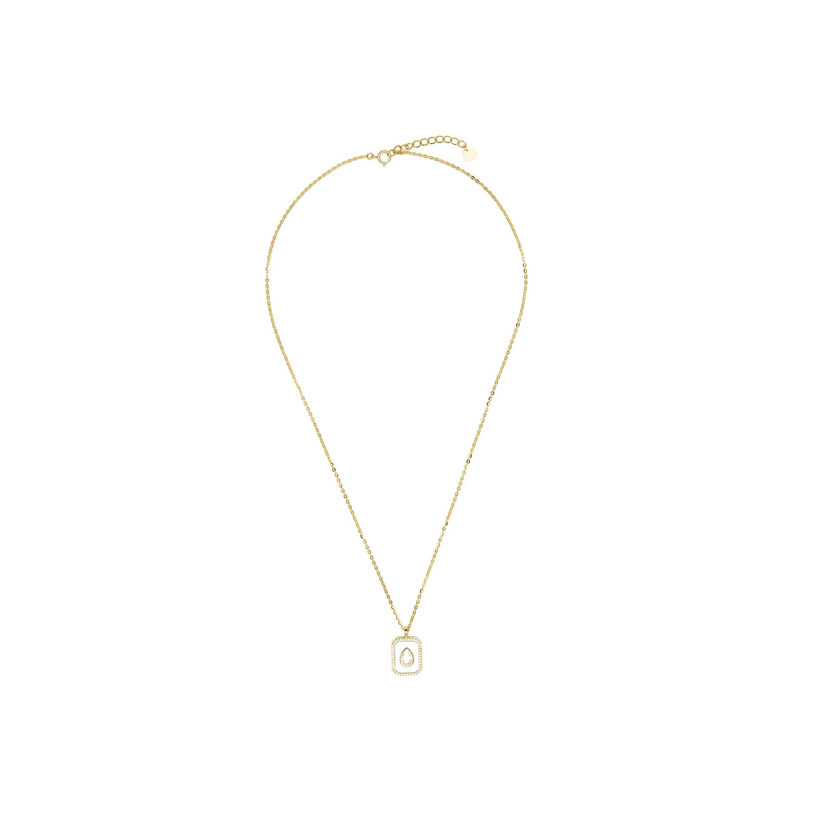 Collar de Plata de Ley 925 y Madreperla Blanca acabado en oro amarillo 18k - Baleh – vista 3