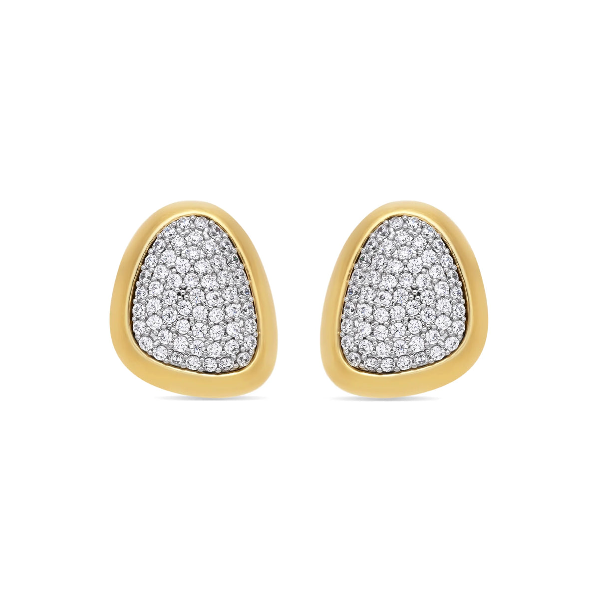 Pendientes de Circonita Brillante acabado en oro amarillo 18k - Mebra