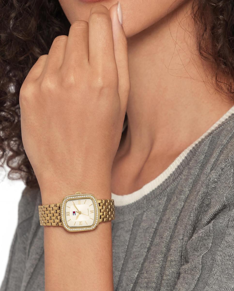 Reloj de mujer Tommy Hilfiger Abby 1782923 dorado con esfera champán y bisel con cristales, vista 4