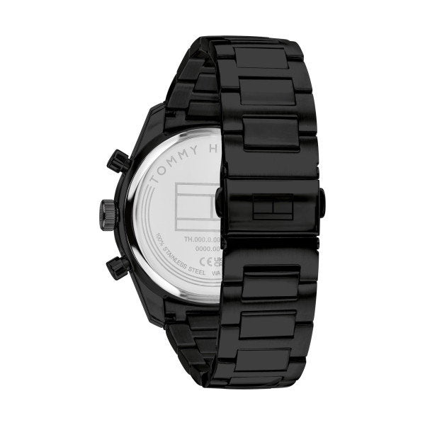 Reloj Tommy Hilfiger Hampton 1792280 - reverso y brazalete con fondo blanco