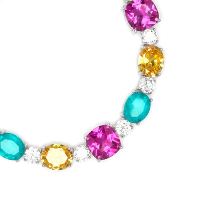 Pulsera de Plata de Ley 925 y Circonita Multicolor acabado en rodio - Beniwa