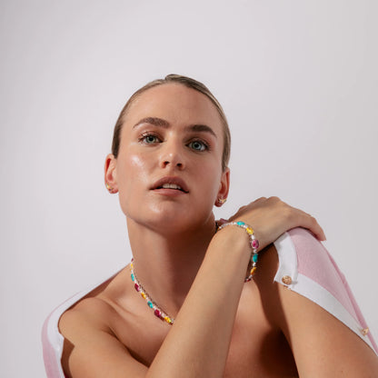 Pulsera de Plata de Ley 925 y Circonita Multicolor acabado en rodio - Beniwa