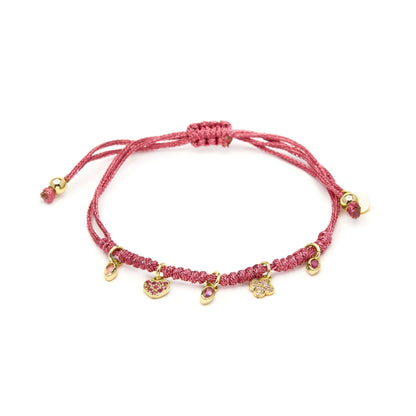 Pulsera de Plata de Ley 925 y Circonita Multicolor acabado en oro amarillo 18k - Dahu