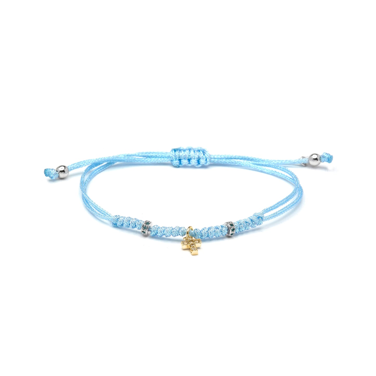 Pulsera de Plata de Ley 925 y Circonita Multicolor acabado en oro amarillo 18k - Modry