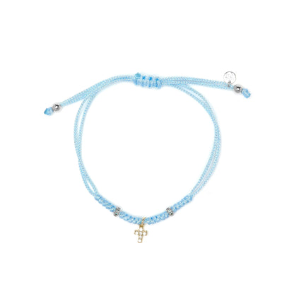 Pulsera de Plata de Ley 925 y Circonita Multicolor acabado en oro amarillo 18k - Modry