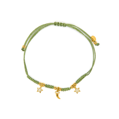 Pulsera de Plata de Ley 925 y Circonita Multicolor acabado en oro amarillo 18k - Esli