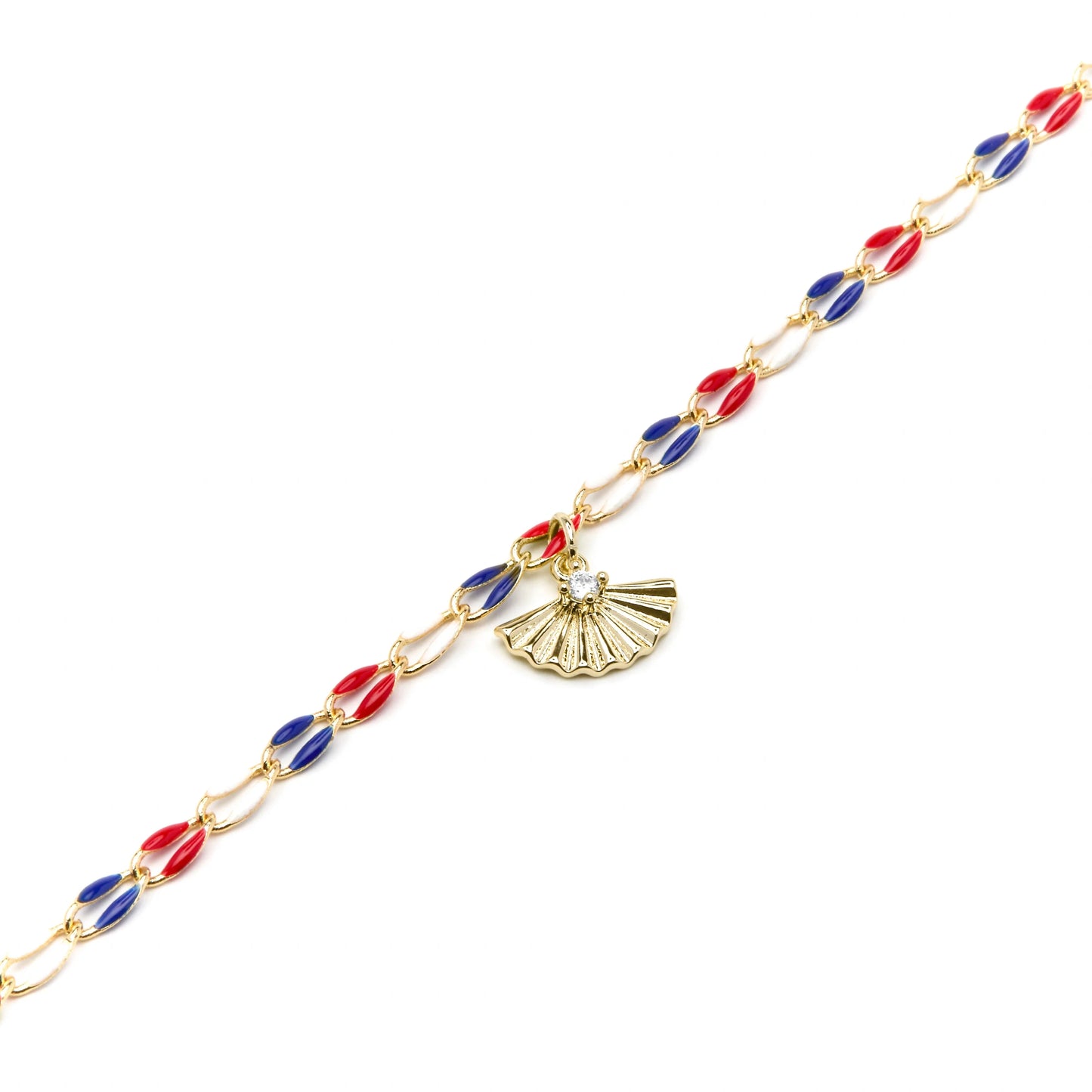 Pulsera de Plata de Ley 925 y Lacado Multicolor acabado oro amarillo de 18k - Xibruk
