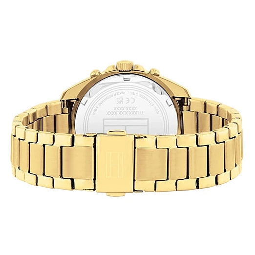 Brazalete de eslabones chapado en oro del reloj Tommy Hilfiger