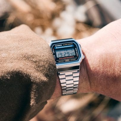 Casio A168WA-1YES - puesto en la muñeca