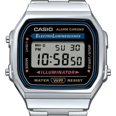 Casio A168WA-1YES - detalle frontal