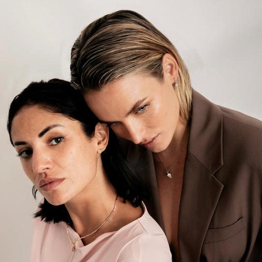 Pendientes de Plata de Ley 925 y Circonita Multicolor acabado en oro amarillo 18k - Aldra