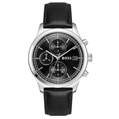Reloj Boss de hoimbre Stratus cronógrafo de piel