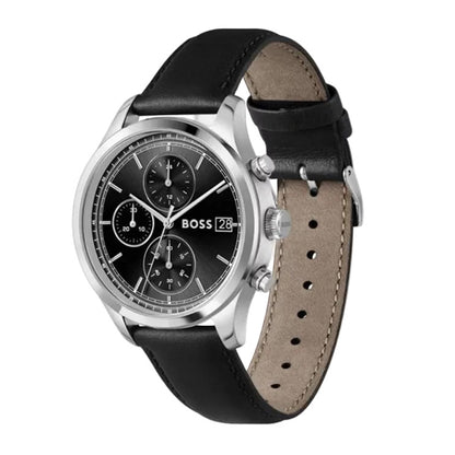 Reloj Boss de hoimbre Stratus cronógrafo de piel
