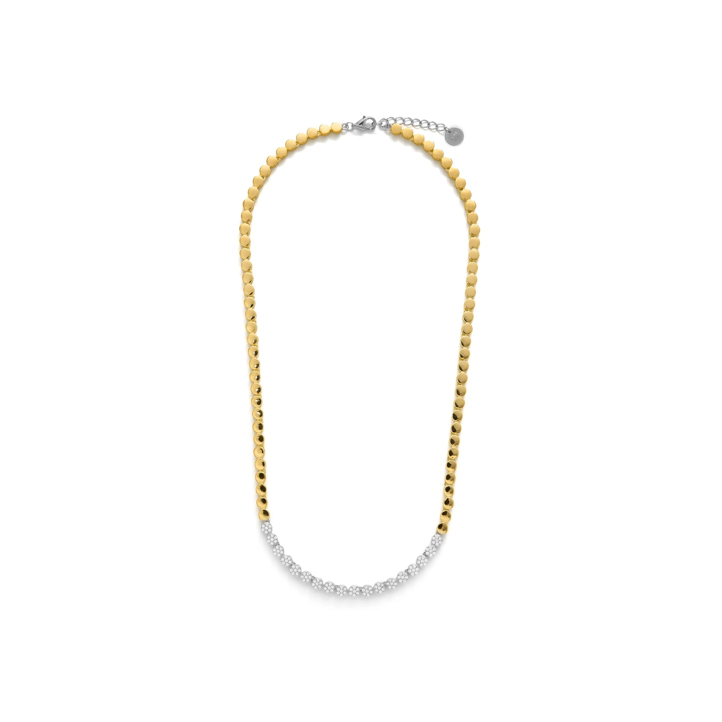 Collar de Plata de Ley 925 y Circonita Brillante acabado en oro amarillo 18k - Mailu