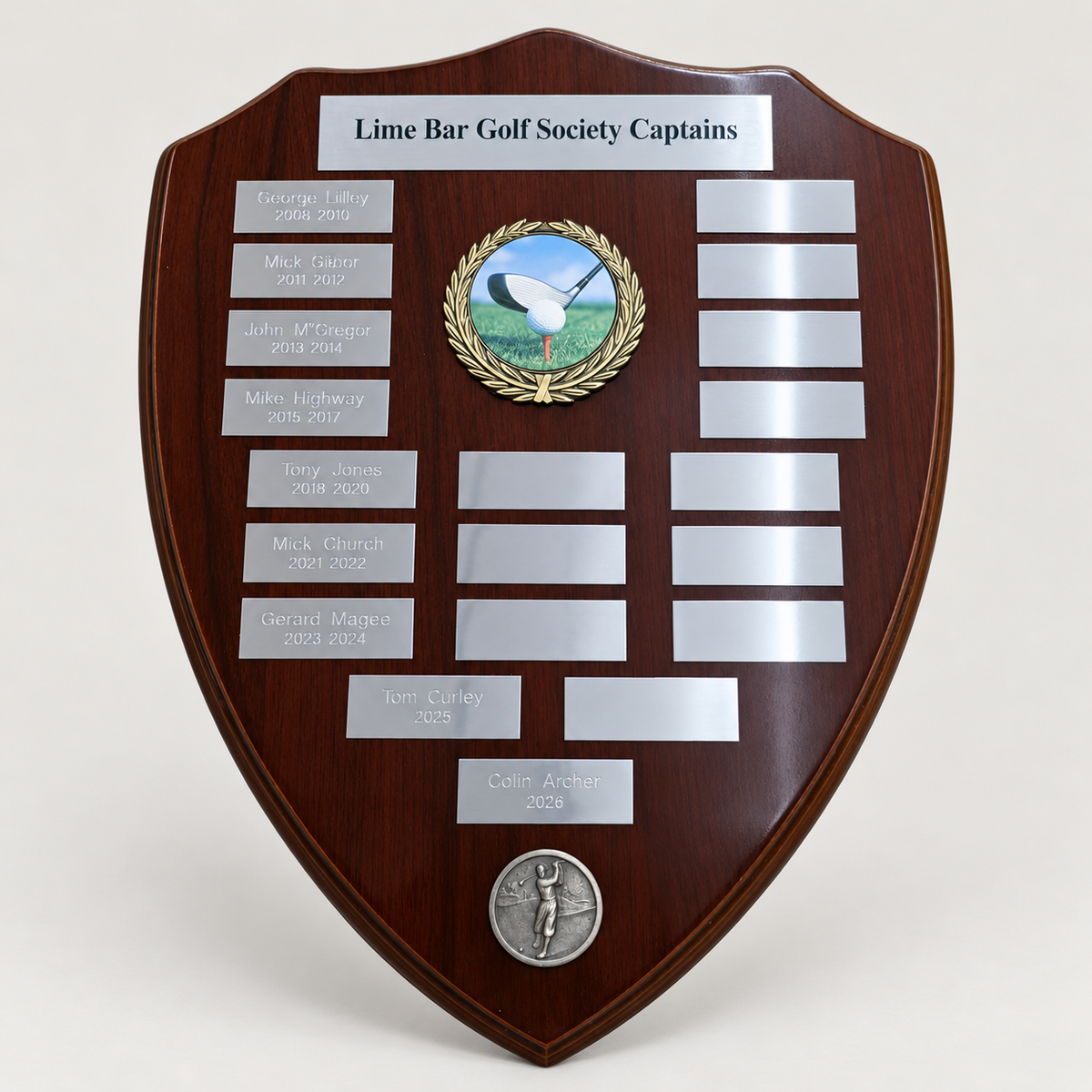 Metopa en madera para Lime Bar Golf Society.