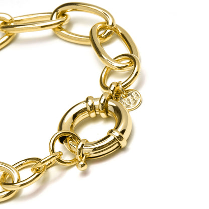 Pulsera acabada en oro amarillo 18K - Nelo