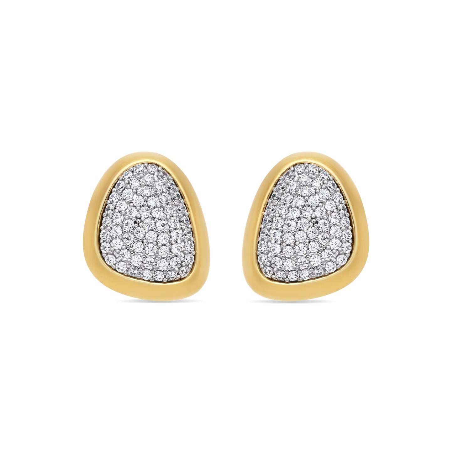 Pendientes de Circonita Brillante acabado en oro amarillo 18k - Mebra