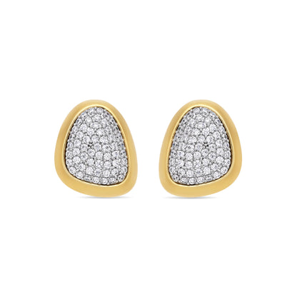 Pendientes de Circonita Brillante acabado en oro amarillo 18k - Mebra