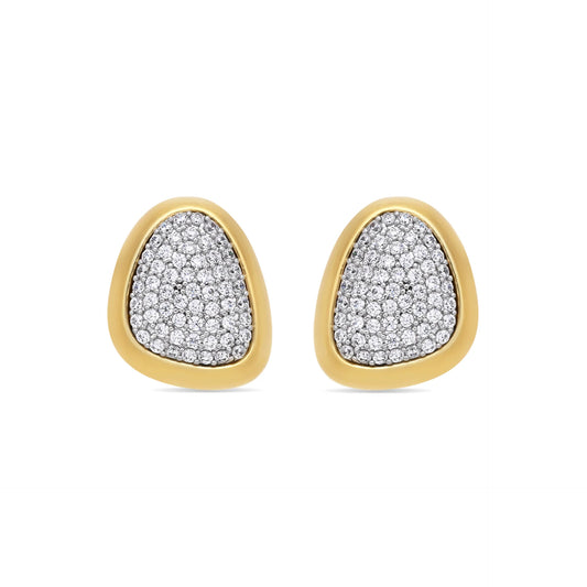 Pendientes de Circonita Brillante acabado en oro amarillo 18k - Mebra