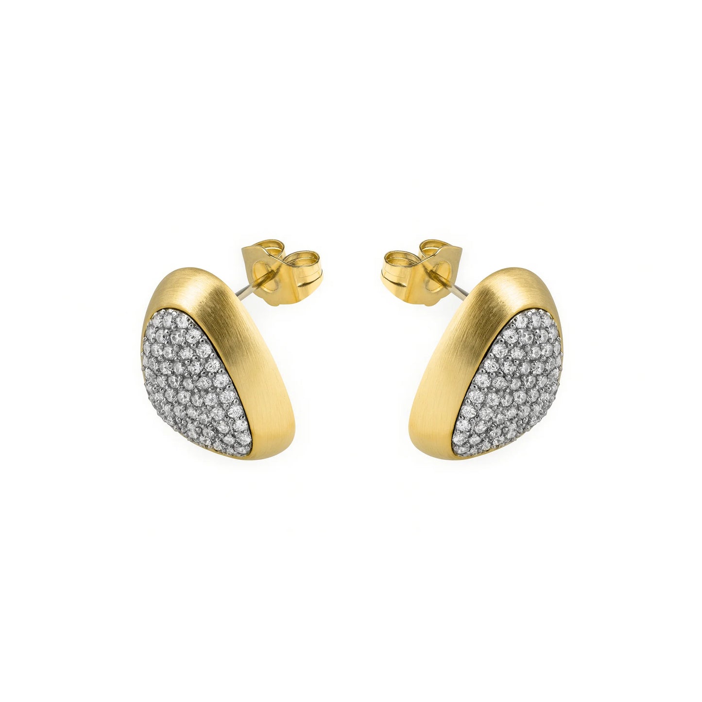 Pendientes de Circonita Brillante acabado en oro amarillo 18k - Mebra