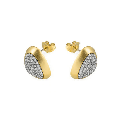 Pendientes de Circonita Brillante acabado en oro amarillo 18k - Mebra