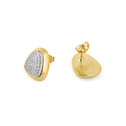 Pendientes de Circonita Brillante acabado en oro amarillo 18k - Mebra