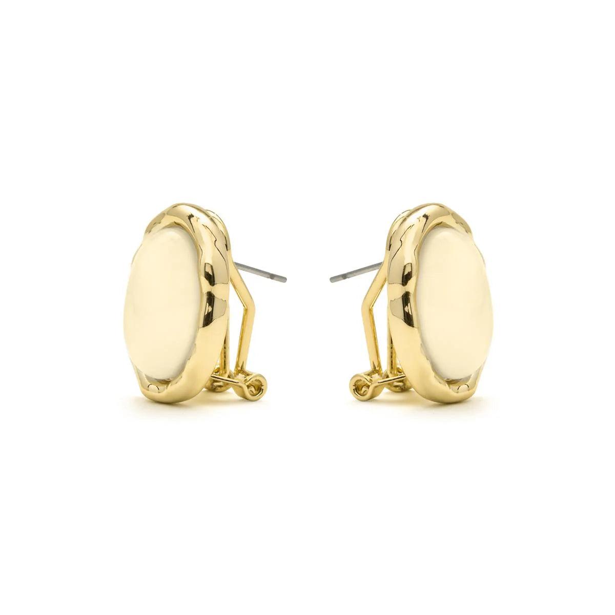 Pendientes de Ojo de Gato acabado en oro amarillo 18k - Kadrea