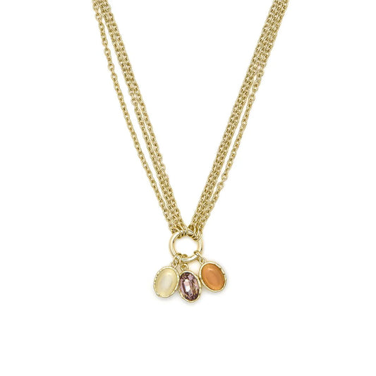 Collar de Ojo de Gato Multicolor acabado en oro amarillo 18k - Zalya