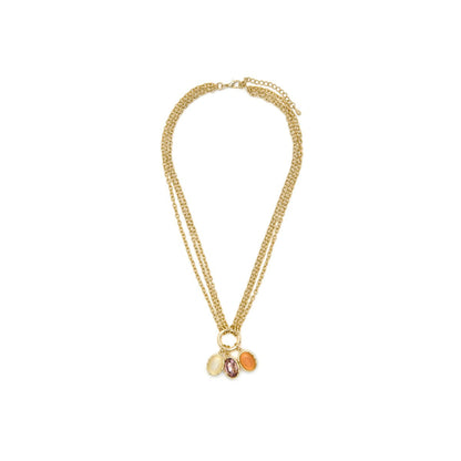 Collar de Ojo de Gato Multicolor acabado en oro amarillo 18k - Zalya