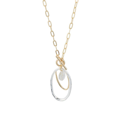 Collar de Perla Blanca acabado en oro amarillo 18k - Belefi