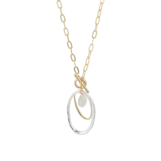 Collar de Perla Blanca acabado en oro amarillo 18k - Belefi