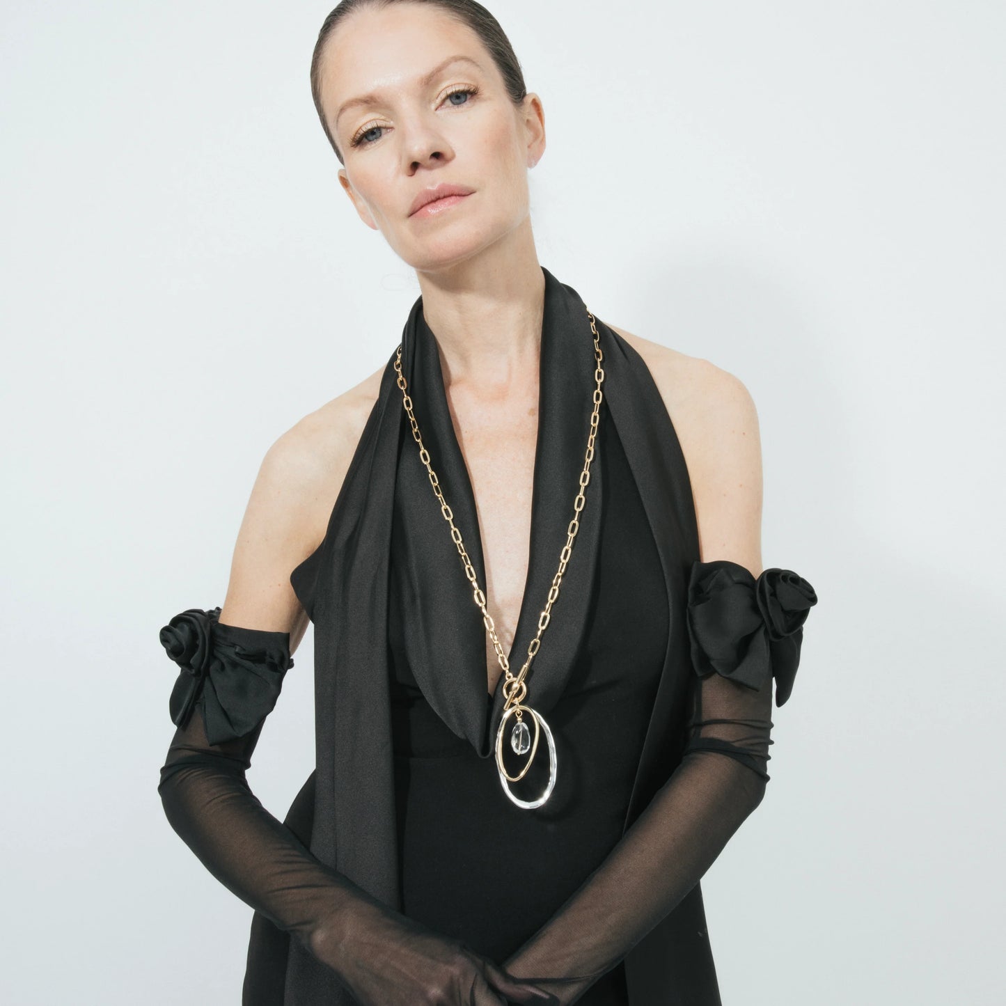 Collar de Perla Blanca acabado en oro amarillo 18k - Belefi