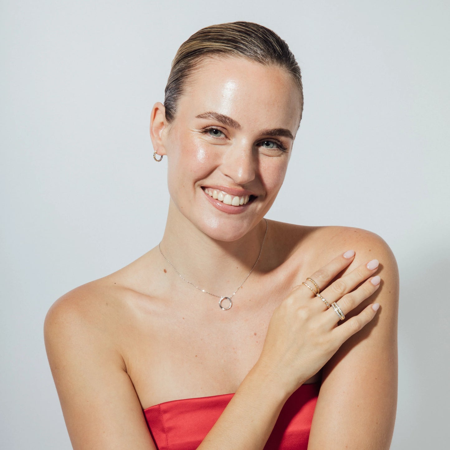 Anillo de Plata de Ley 925 y Circonita Brillante acabado en oro amarillo 18k - Fatui