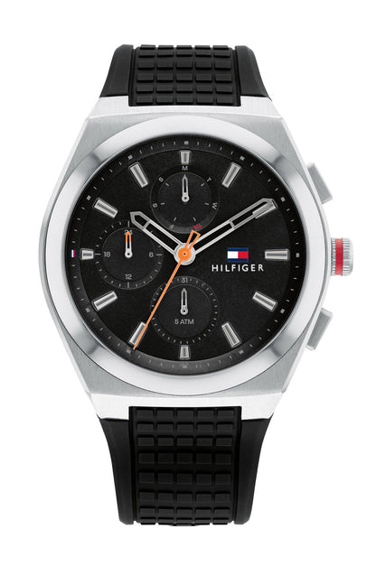 Esfera negra multifunción del reloj Tommy Hilfiger Connor