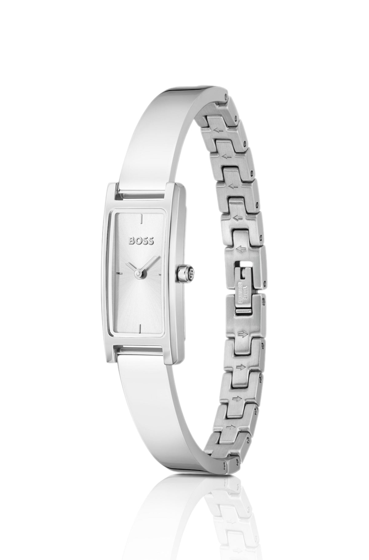 Reloj BOSS Lucy Allure 1502856, vista en perspectiva sobre fondo blanco