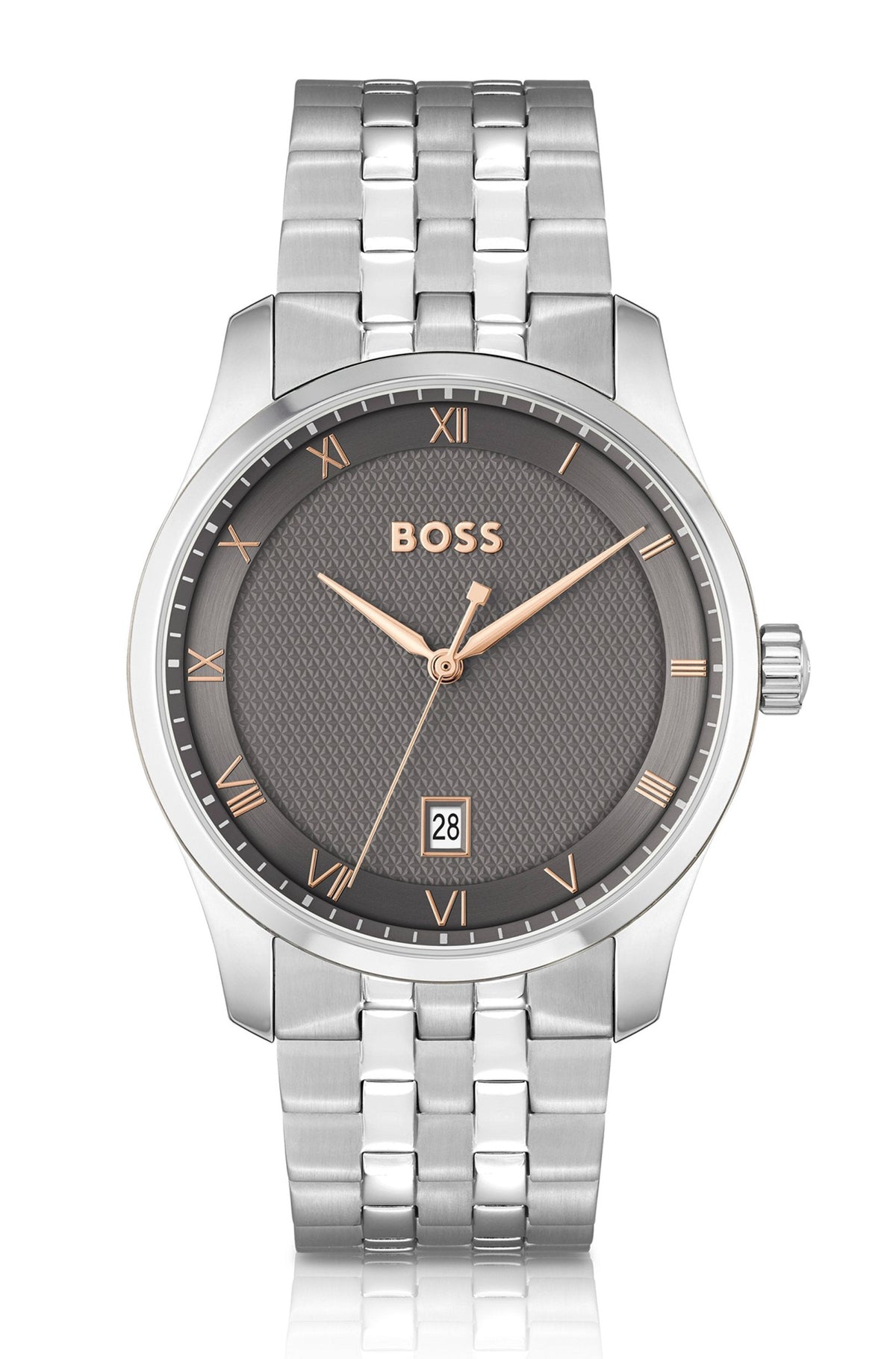 Reloj BOSS Principle 1514116, vista frontal sobre fondo blanco