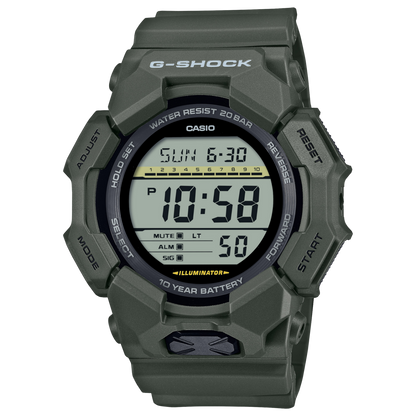 Casio G-SHOCK GD-010-3ER verde, vista frontal