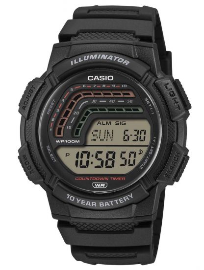 Casio WS-1800-1AVEF, vista frontal sobre fondo blanco