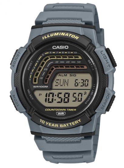 Casio WS-1800-2AVEF, vista frontal sobre fondo blanco