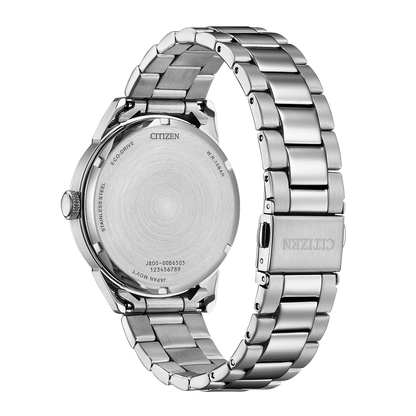Reloj Citizen Elegant Eco-Drive AW0151-85X de acero con esfera verde, vista trasera