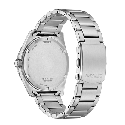 Citizen Marine 188 Eco-Drive AW1880-55X de acero con esfera verde, vista trasera