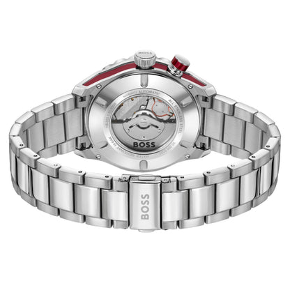 Reloj Hugo Boss Bossmatic con diseño automático híbrido y pulsera de acero inoxidable.