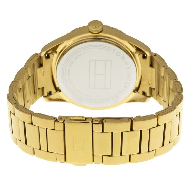Brazalete de cadena de acero chapado en dorado del reloj Tommy Hilfiger Mujer