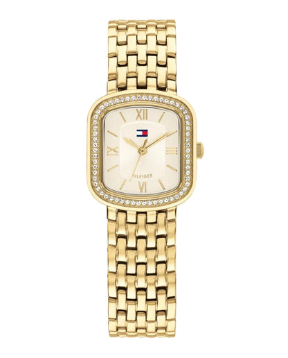 Reloj de mujer Tommy Hilfiger Abby 1782923 dorado con esfera champán y bisel con cristales, vista 1